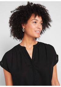 bonprix - Bluzka z żorżety. Kolor: czarny. Styl: klasyczny #3