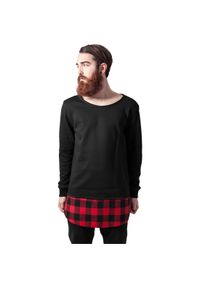 Urban Classics - Koszulka Urban Classic long flanell bottom. Kolor: czarny #1