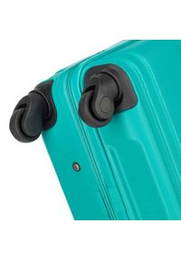 Wittchen - Średnia walizka z ABS-u tłoczona. Kolor: turkusowy. Materiał: guma. Wzór: geometria. Styl: klasyczny #3