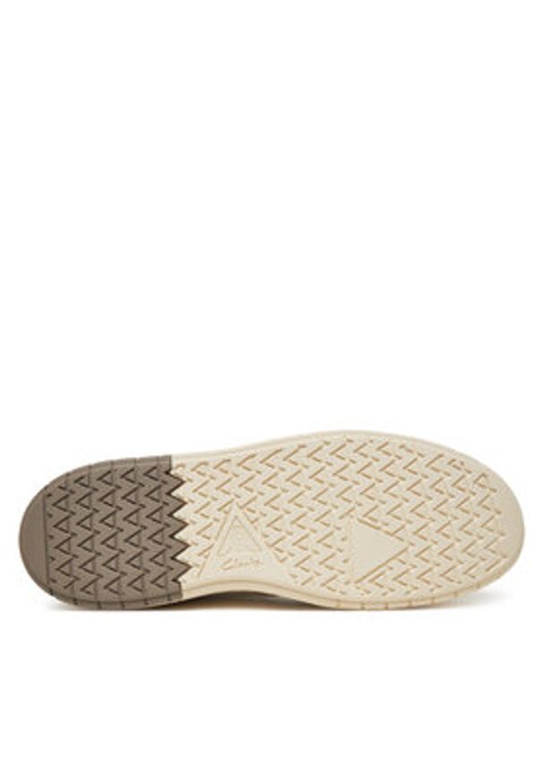 Clarks Sneakersy Courtlite2 Lo 26181290 Écru. Materiał: skóra, zamsz