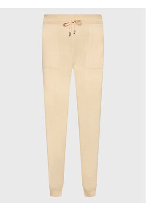 United Colors of Benetton - United Colors Of Benetton Spodnie dresowe 113CDF004 Beżowy Relaxed Fit. Kolor: beżowy. Materiał: bawełna