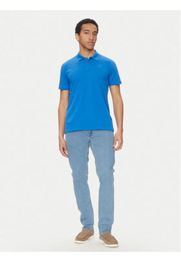 Blend Polo 20717857 Niebieski Regular Fit. Typ kołnierza: polo. Kolor: niebieski. Materiał: bawełna