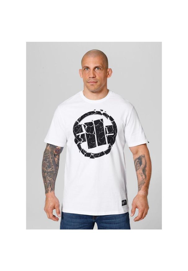 PITBULL - Koszulka bawełniana sportowy t-shirt dla dorosłych Scratch. Kolor: biały, czarny, wielokolorowy. Materiał: bawełna