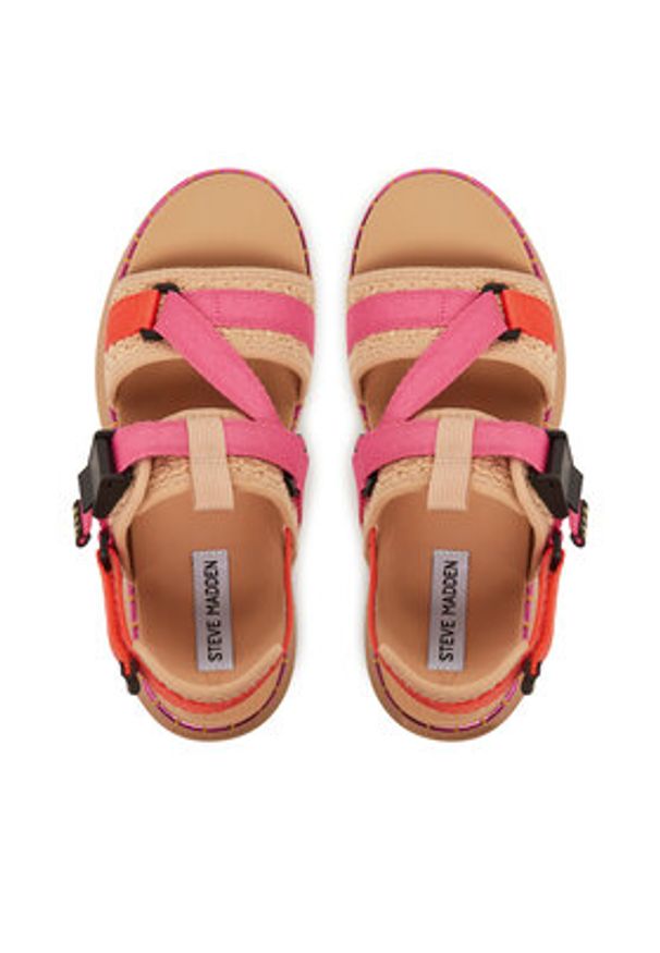 Steve Madden Sandały Decorum SM11003017 Beżowy. Kolor: beżowy. Materiał: materiał