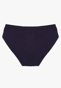 Born2be - Granatowe Gładkie Majtki Figi z Bawełny Venessila. Kolor: niebieski. Materiał: bawełna. Wzór: gładki #2