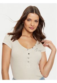 Guess T-Shirt W4RP47 K1814 Szary Regular Fit. Kolor: szary. Materiał: bawełna