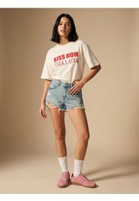 Sinsay - Szorty jeansowe - niebieski. Kolor: niebieski. Materiał: jeans #1