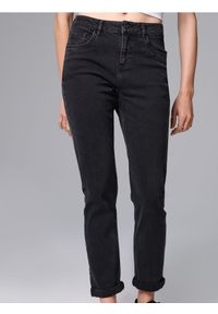 Sinsay - Jeansy boyfriend slim - czarny. Kolor: czarny #1