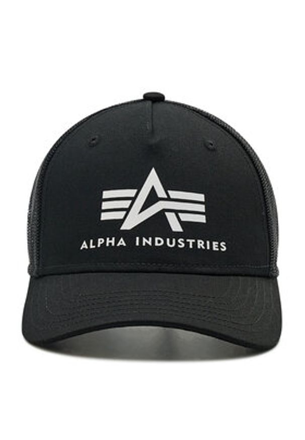 Alpha Industries Czapka z daszkiem Basic Trucker Cap 186902 Czarny. Kolor: czarny. Materiał: materiał