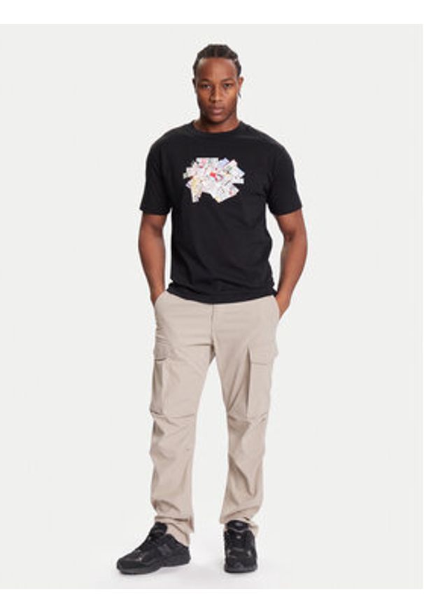 New Balance T-Shirt MT53905 Czarny Regular Fit. Kolor: czarny. Materiał: bawełna