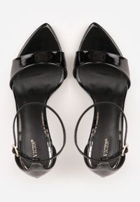 Born2be - Czarne Sandały na Szpilce VICES Eleganckie ze Sprzączką przy Kostce Agereia. Okazja: na co dzień. Zapięcie: sprzączka. Kolor: czarny. Materiał: jeans. Obcas: na szpilce. Styl: elegancki #8