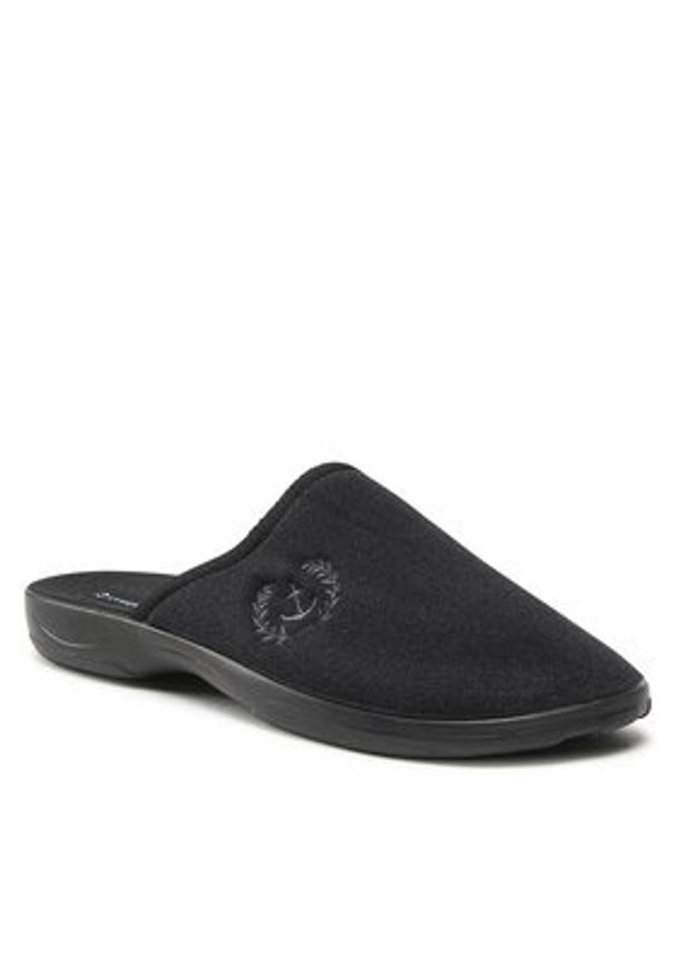 Home & Relax Kapcie 020/TROPIC Czarny. Kolor: czarny. Materiał: materiał