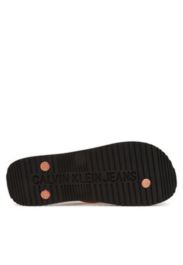 Calvin Klein Jeans Japonki Beach Sandal Monologo Tpu YW0YW01719 Złoty. Kolor: złoty
