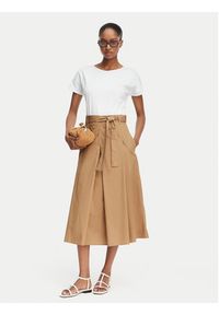 Marella Sukienka codzienna Tubo 2615221112 Beżowy Regular Fit. Okazja: na co dzień. Kolor: beżowy. Materiał: bawełna. Typ sukienki: proste. Styl: casual #4