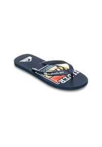 Quiksilver - Klapki plażowe dla Mężczyzn JAVA ART Niebieski. Okazja: na plażę. Kolor: szary, niebieski, wielokolorowy. Materiał: guma. Styl: sportowy