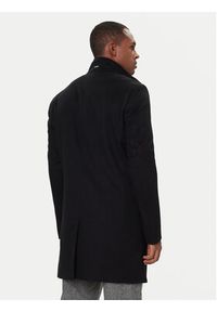 BOSS Płaszcz wełniany H-Hyde 50551078 Czarny Slim Fit. Kolor: czarny. Materiał: wełna #3