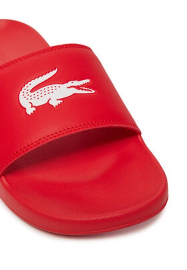 Lacoste Klapki Serve Sliders 7-49CMA0041 Czerwony. Kolor: czerwony. Materiał: skóra