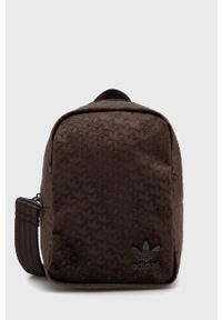 adidas Originals plecak damski kolor brązowy mały gładki. Kolor: brązowy. Materiał: włókno, materiał. Wzór: gładki #1