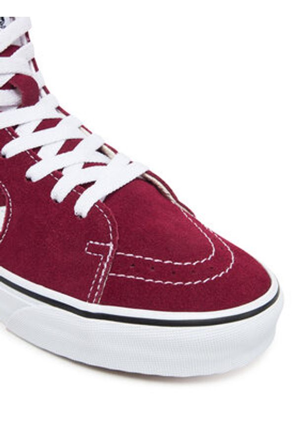 Vans Tenisówki SK8-Hi VN000D32ZCF1 Bordowy. Kolor: czerwony. Materiał: zamsz, skóra