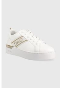 Liu Jo sneakersy SILVIA kolor biały BA3031EX01401111. Nosek buta: okrągły. Zapięcie: sznurówki. Kolor: biały. Materiał: guma. Obcas: na platformie #5
