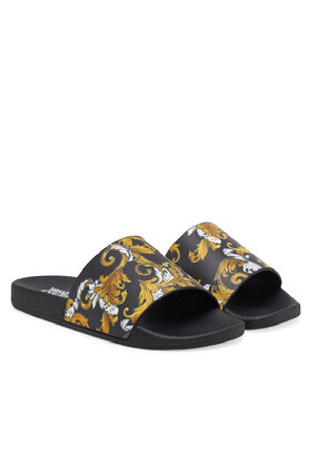 Versace Jeans Couture Klapki 78VA3SQ3 Czarny. Kolor: czarny
