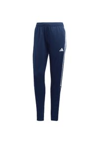 Spodnie damskie Adidas Tiro 23 League. Kolor: biały, wielokolorowy, niebieski
