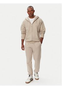 Adidas - adidas Bluza Trefoil Essentials KS9814 Beżowy Loose Fit. Kolor: beżowy. Materiał: bawełna #5