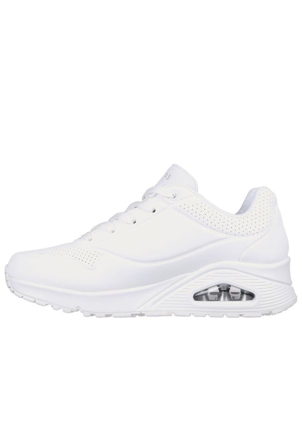 skechers - Buty damskie Skechers Uno Stand On Air. Kolor: biały. Materiał: tkanina, guma, materiał, syntetyk. Model: Skechers Sport. Sport: turystyka piesza