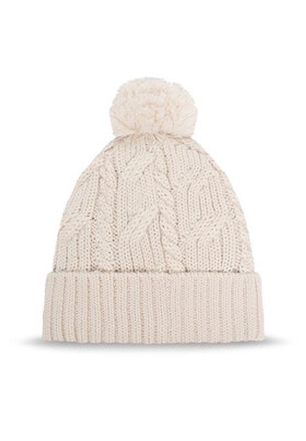 Jack Wolfskin Czapka Pompom 1905092 Beżowy. Kolor: beżowy. Materiał: wełna