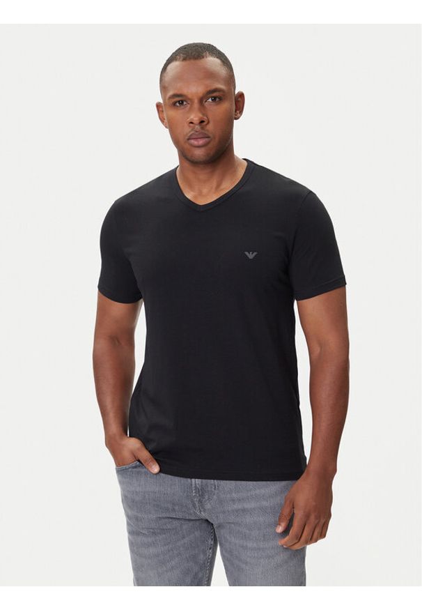 Emporio Armani Underwear Komplet 2 t-shirtów EM000392 AF14132 MC005 Czarny Regular Fit. Kolor: czarny. Materiał: bawełna