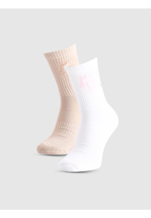 4f - 4F Skarpety casual za kostkę (2-pack) damskie - multikolor 39-42. Kolor: wielokolorowy. Materiał: włókno, materiał, bawełna
