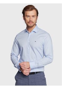 TOMMY HILFIGER - Tommy Hilfiger Koszula MW0MW25040 Błękitny Slim Fit. Kolor: niebieski. Materiał: bawełna