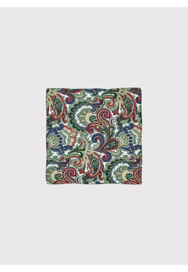 Pako Lorente - PAKO LORENTE – Jedwabna poszetka męska z wzorem paisley. Materiał: jedwab. Wzór: paisley