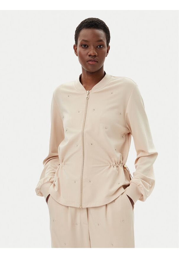 Liu Jo Sport Bluza TA5190 J5942 Beżowy Regular Fit. Kolor: beżowy. Materiał: syntetyk. Styl: sportowy