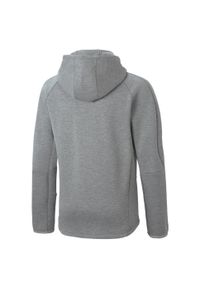 Bluza z kapturem Puma Evostripe Full-zip Hoodie Dk B, Dzieci. Typ kołnierza: kaptur. Kolor: szary. Materiał: bawełna, materiał