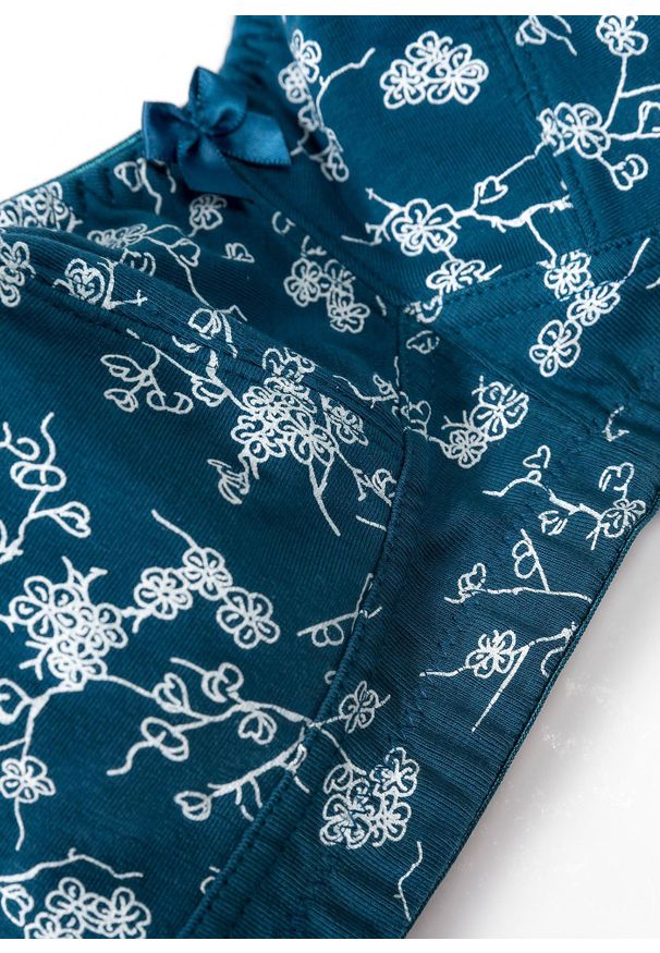 bonprix - Biustonosz bez fiszbinów (2 szt.), bawełna organiczna. Kolor: niebieski. Materiał: bawełna. Rodzaj stanika: różne sposoby noszenia, wyściełane miseczki. Wzór: kwiaty, nadruk