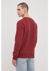 Superdry bluza męska kolor bordowy gładka. Okazja: na co dzień. Kolor: czerwony. Materiał: bawełna. Wzór: gładki. Styl: casual #5