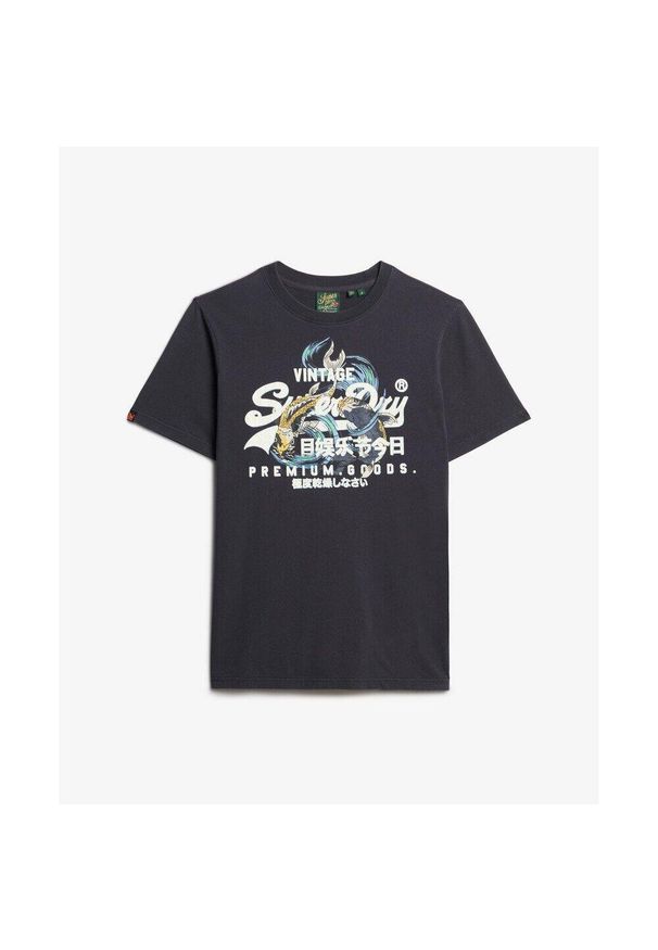 Casual T-shirt Superdry Vintage Logo Tokyo. Kolor: szary