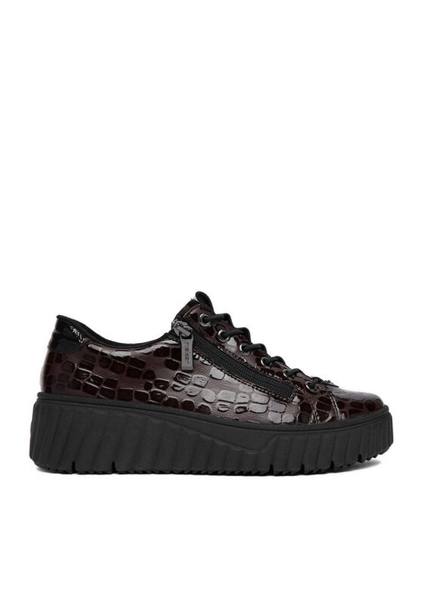 Rieker Sneakersy CEO-N2555-25 Brązowy ciemny. Kolor: brązowy. Materiał: skóra