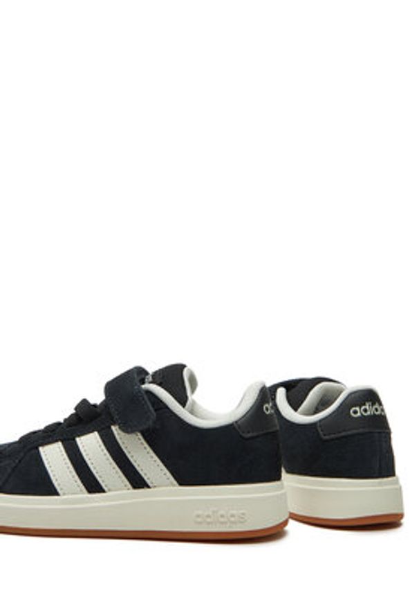 Adidas - adidas Sneakersy Grand Court 00s JP5896 Czarny. Kolor: czarny. Materiał: skóra, zamsz