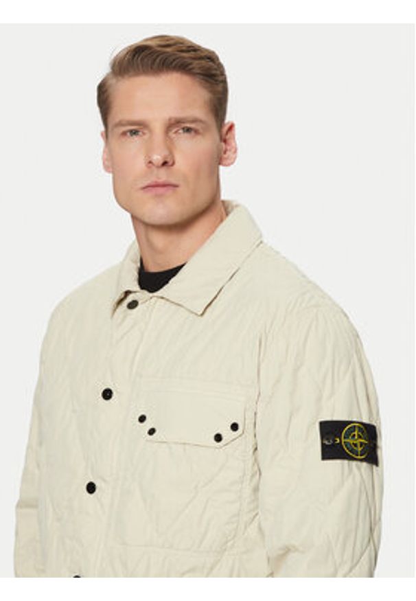 Stone Island Kurtka przejściowa 8115Q0633 Beżowy Regular Fit. Kolor: beżowy. Materiał: bawełna