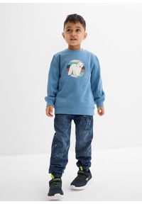 bonprix - Dżinsy z termiczną podszewką z dżerseju, z gumką w talii, regular fit. Kolor: niebieski #3