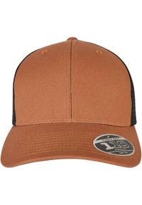 FLEXFIT - 110 Canvas Structured Trucker Cap. Kolor: brązowy, zielony, wielokolorowy