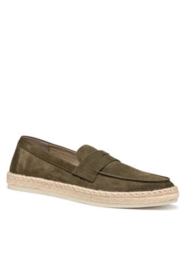 Geox Espadryle U Costuni U55MRA 00022 C3009 Khaki. Kolor: brązowy. Materiał: zamsz, skóra