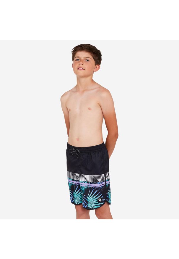OLAIAN - Spodenki surfingowe dla dzieci Olaian 500 Palmsand. Materiał: tkanina
