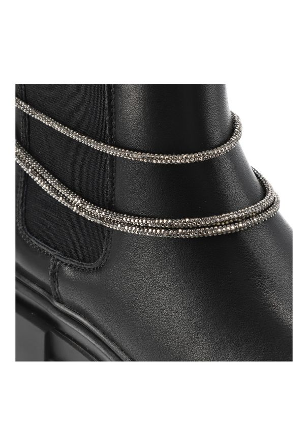 Big-Star - Czarne Botki Big Star Ocieplane Obuwie Damskie. Okazja: na spacer, na co dzień. Kolor: czarny. Materiał: materiał. Styl: casual, klasyczny