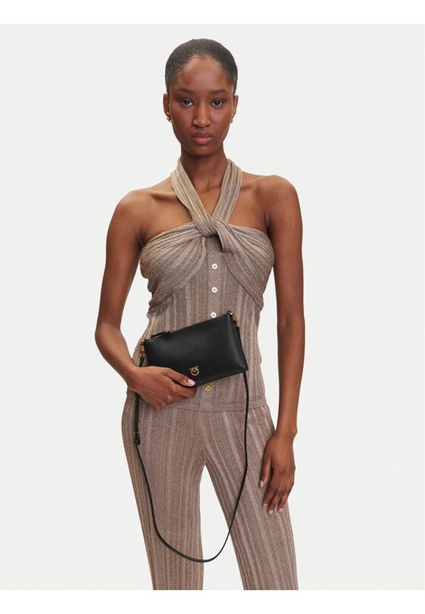 PINKO Torba Borsa donna flat Pinko Czarny. Kolor: czarny. Materiał: skórzane