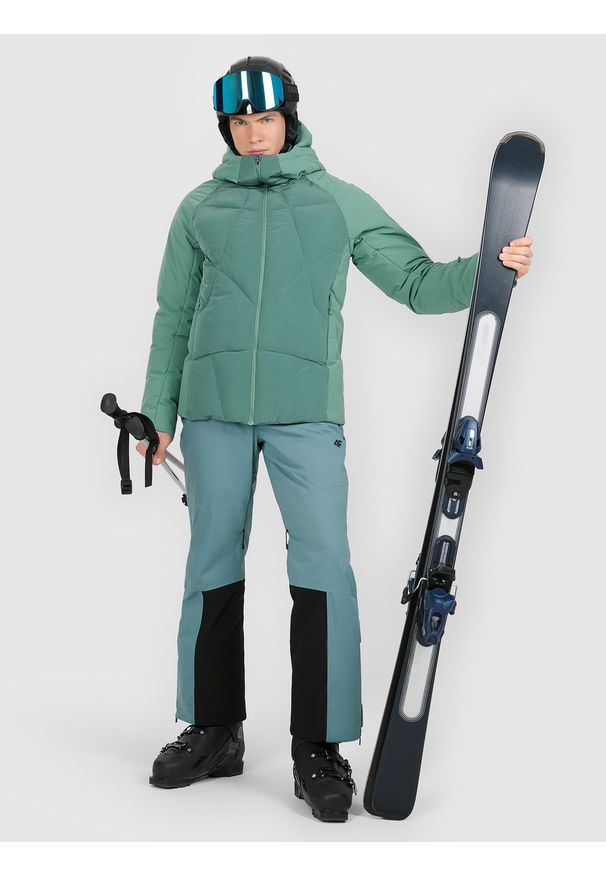 4f - 4F Kurtka puchowa narciarska z wypełnieniem Primaloft Silver męska - zielona XL. Kolor: wielokolorowy, oliwkowy, brązowy. Materiał: puch