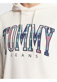 Tommy Jeans Bluza Tartan DM0DM15696 Écru Regular Fit. Kolor: biały. Materiał: bawełna #4