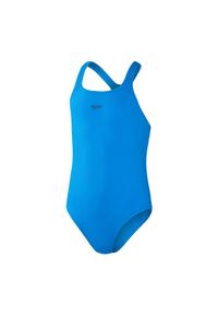 Strój kąpielowy dziewczęcy Speedo Medalist. Kolor: niebieski. Materiał: poliester